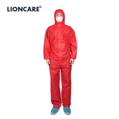 LIONCARE® CoverLite Einweg-Schutzoverall Rot