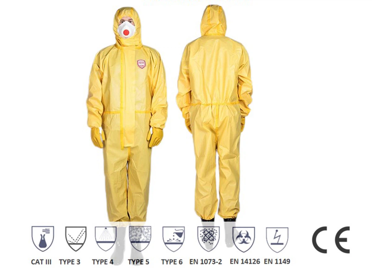 Disposable Yellow Coverall Disposable Yellow Coverall